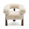 TOV Spara Contract-Grade Straight Vegan Shearling Accent Chair, Natural option, image 1