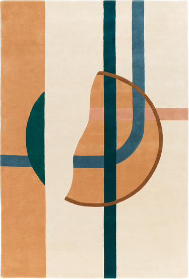 Tacubaya wool rug, full view