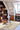 Piazza wool rug, styled in a room