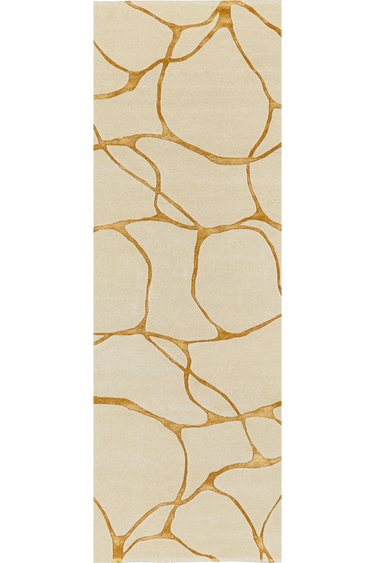 Ambre wool rug, full view