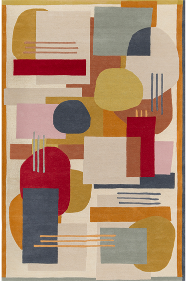 Artopia wool rug in Multi, full view