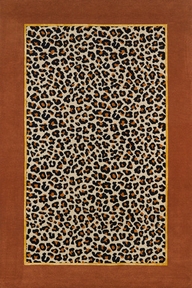 Fauve wool rug, full view