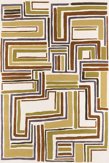 Kea wool rug in Multi, full view