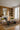 Leo wool rug, styled in a room