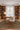 Leo wool rug, styled in a room