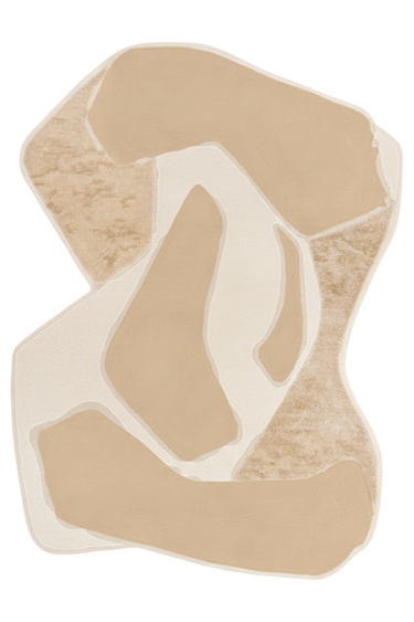 Muse wool rug in Beige, full view
