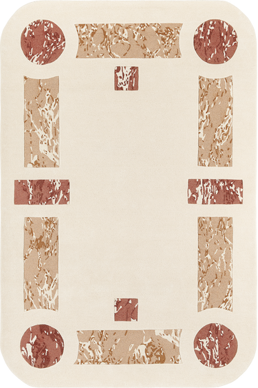 Paladio wool rug in Terracotta, full view