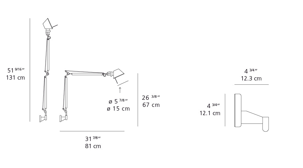 Tolomeo Classic Wall Light Hardwired | Artemide - New