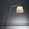 Adjustable Tolomeo Mega LED desk lamp with clamp and 17-inch parchment shade for modern office lighting