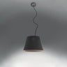 Black Tolomeo Mega Outdoor Suspension Lamp 50cm with IP65 LED for patios and modern terraces