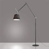 Modern black adjustable LED floor lamp with 12-inch shade for living rooms, offices, and reading corners