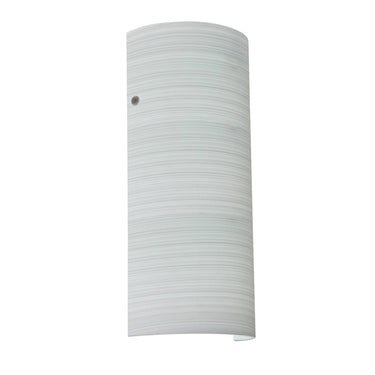 Besa Torre 14 wall sconce with handcrafted chalk glass shade and satin nickel finish