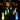 Tower Bluetooth LED Cordless Lamps by Smart & Green in yellow, green, orange and blue lining a garden path at night - LoftModern