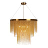 Tracienuri "Celestial" 31.5" 10-Light Brass Modern LED Chandelier
