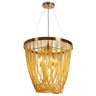 Modern Brass Glam Chandelier, 24" 9-Light, Tracienuri, HA05123