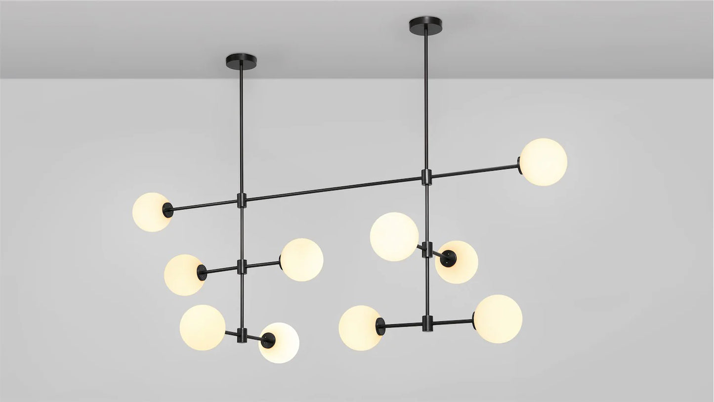 Trevi Multi Arm 10 Pendant Light by CTO Lighting