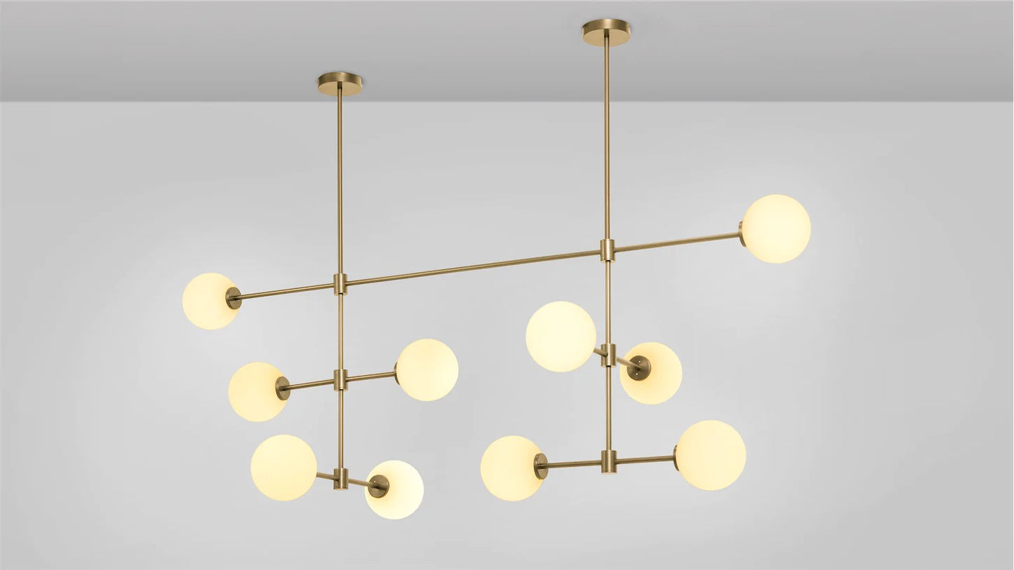 Trevi Multi Arm 10 Pendant Light by CTO Lighting