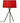Santa & Cole Trípode M3 table lamp with red amber shade