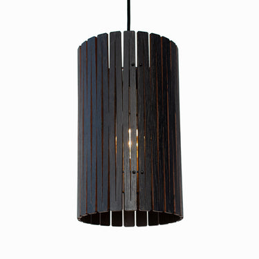 Kerflights P2 pendant in Blackened Ash by Graypants, single pendant studio view for the cluster finish