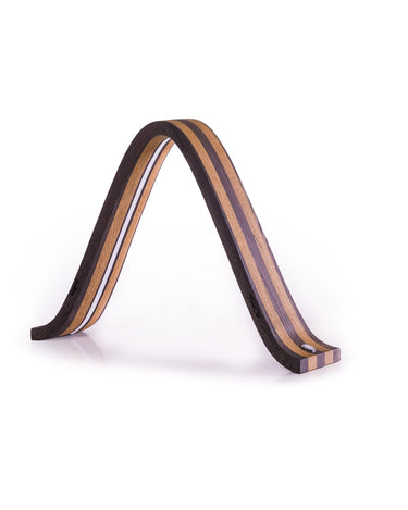 Lambda lamp by Teukho in Black/Brown, three-quarter view on white