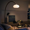 Nova of California Vaulted Arc Floor Lamp By Peter Morelli 86 1968 Design Black Wood Satin Nickel