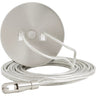 Satin Nickel MonoRail Center Power Feed, Single-Feed by Visual Comfort, clean studio shot