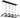 Eaves 18 Light Linear LED Chandelier by Visual Comfort Modern - black angle view 2