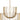 Sanchi Large Two Tier Chandelier by Sean Lavin in Polished Antique Brass, two open ribbon baskets stacked on a rod from a round canopy, second view of the tiers and ribbon detail