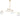 Lowing Medium Chandelier by Sean Lavin in Polished Antique Brass, four clear glass globes hanging from slanted arms on a central stem, second view