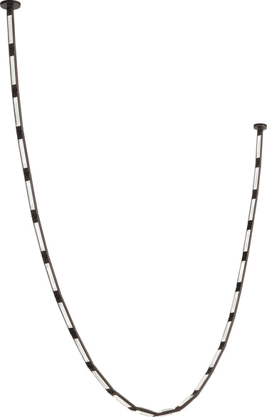 Catena 118 chandelier by Sean Lavin in Bronze, a long jewel-like chain of crystal links draping in a deep curve
