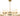 Sagrada 49 Two-Tier Chandelier by Sean Lavin in Hand-Rubbed Antique Brass, side view of the lit crystal rods and ring
