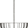 Sanchi X-Large Semi Flush by Sean Lavin in Aged Iron, open ribbon bowl with integrated LED shown straight on