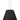 Karam Tapered Medium Pendant by Sean Lavin in Black with a Natural Brass canopy, full view of the tapered ceramic shade hanging from three cables