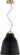 Forge Medium Tall Pendant by Sean Lavin in Matte Black with a Natural Brass canopy, unlit, closer view of the shade