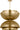 Shanti Grande Double Pendant by Sean Lavin in Natural Brass, full front view of the pendant hanging from its stem and canopy