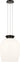 Vetro 21 Pendant by Sean Lavin in Bronze, second full view of the lit pendant on its three cables