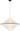 Bicono 38 Pendant by Sean Lavin in Nightshade Black, second full view of the lit pendant on its three cords