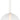 Bicono Round 18 Pendant by Sean Lavin in Nightshade Black, full front view of the lit pendant hanging from its three cords and canopy