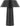 Sesa Short Accent rechargeable table lamp in Black, front view of the mushroom-shaped shade and stem