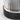 Detail of the Tawa Accent lamp's vertically ribbed glass and Black metal cap
