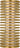 Quoddy Small table lamp in Natural Brass, stacked brass rings lit from within, shown on white