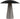 Aegis Medium table lamp in Dark Bronze and Dark Travertine, side view of the shade and stone base