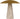 Aegis Medium table lamp in Natural Brass and Natural Travertine, side view of the shade and stone base