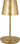 Nevis Short Accent rechargeable table lamp in Hand-Rubbed Antique Brass, angled view on white