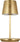 Nevis Short Accent rechargeable table lamp in Hand-Rubbed Antique Brass, switched off, front view