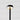 Moneta Short Accent table lamp in Black lit in a patio setting, close three-quarter view