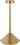 Moneta Short Accent rechargeable table lamp in Hand-Rubbed Antique Brass, front view of the conical base, slim stem and disc head
