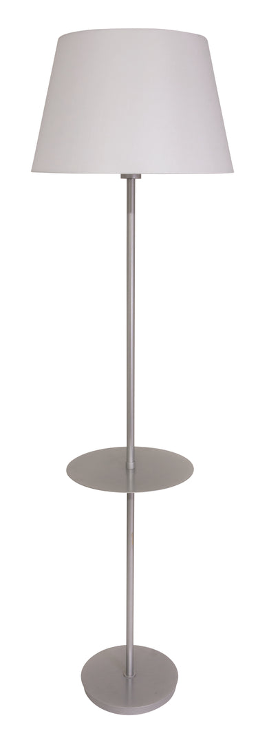 House of Troy Vernon 3-bulb Floor Lamps with Table in Platinum Gray