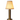 Portable battery-powered lamp, Victoria, with cotton shade, in a modern living room setting.