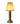 Victoria wireless lamp, aged brass, side view, highlighting the slim, refined design.